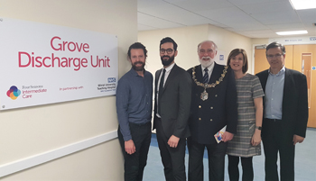 The Grove Discharge Unit at Clatterbridge Hospital, the new facility that has been set up to provide intermediate care, was officially opened last week.